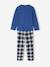 Pyjama Garçon Flanelle Imprimé Dinosaures marine - vertbaudet enfant 