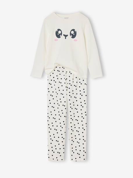 Pyjama fille kawaii Basics écru - vertbaudet enfant 