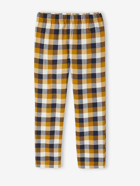 Pyjama garçon flanelle ours ocre - vertbaudet enfant 