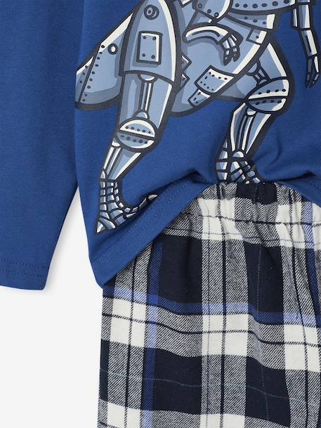 Pyjama Garçon Flanelle Imprimé Dinosaures marine - vertbaudet enfant 