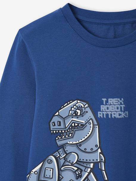 Pyjama Garçon Flanelle Imprimé Dinosaures marine - vertbaudet enfant 