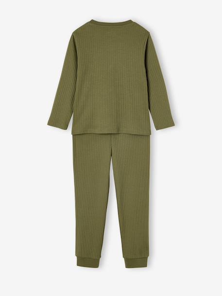 Lot de 2 pyjamas garçon en côtes kaki - vertbaudet enfant 