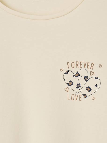 Set van 2 nachtjurk + legging met luipaardprint voor meisjes ecru - vertbaudet enfant 