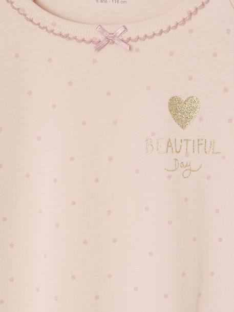 Set van 2 nachtjurk + legging voor meisjes Bloemen lichtroze - vertbaudet enfant 