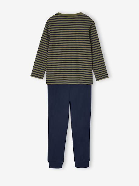 Lot de 2 pyjamas garçon en côtes kaki - vertbaudet enfant 