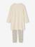 Set van 2 nachtjurk + legging met luipaardprint voor meisjes ecru - vertbaudet enfant 
