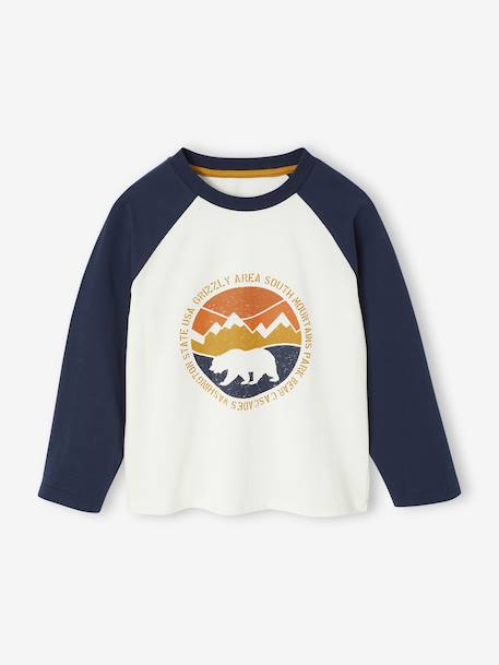 Pyjama garçon flanelle ours ocre - vertbaudet enfant 