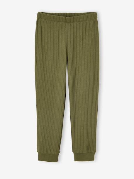 Lot de 2 pyjamas garçon en côtes kaki - vertbaudet enfant 