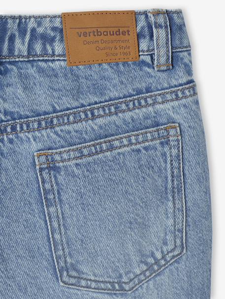 Rechte 5-pocket jeans voor jongens, verwassen double stone - vertbaudet enfant 