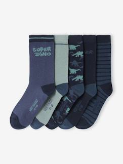 Garçon-Sous-vêtement-Lot de 5 paires de chaussettes "Super dino" garçon