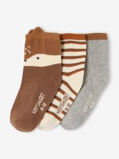 Bébé-Chaussettes, Collants-Lot de 3 paires de chaussettes « renard » bébé garçon