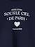 T-shirt fille imprimé manches longues écru+framboise+marine - vertbaudet enfant 