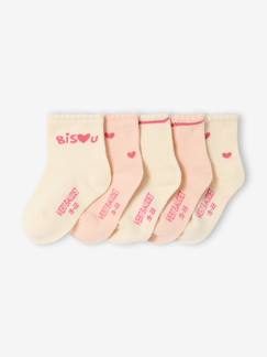 -Lot de 5 paires de chaussettes coeurs bébé