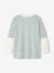 T-shirt met gelaagd effect en flockprint voor jongens blauwgroen - vertbaudet enfant 