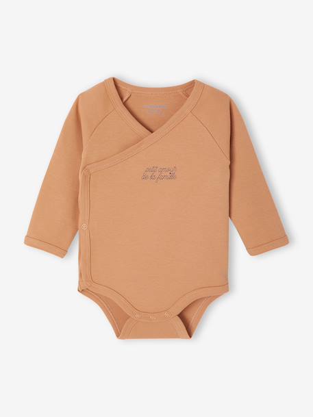 Lot de 5 bodies Basics ouverture naissance jaune pâle - vertbaudet enfant 