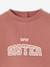 Sweat-shirt bébé fille message imprimé vieux rose - vertbaudet enfant 