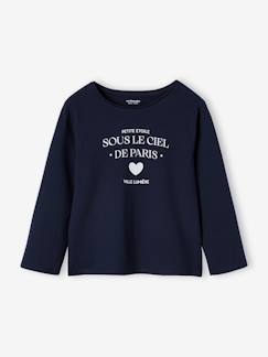 -T-shirt fille imprimé manches longues 