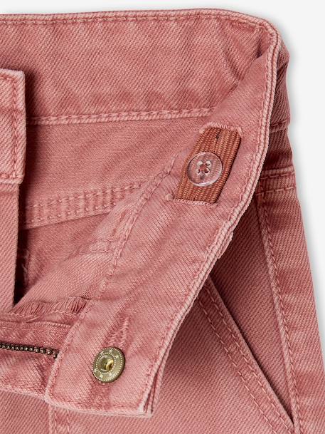 Pantalon fille large MorphogiK medium kaki+vieux rose - vertbaudet enfant 