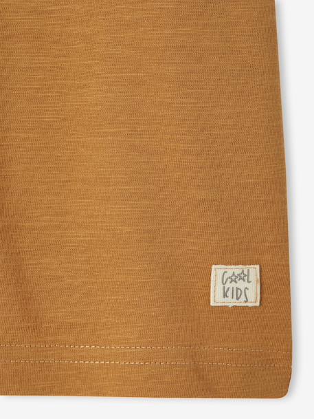 Personaliseerbare gekleurd jongensshirt met korte mouwen BLAUW+koraal+marineblauw+okergeel+salie+turquoiseblauw - vertbaudet enfant 