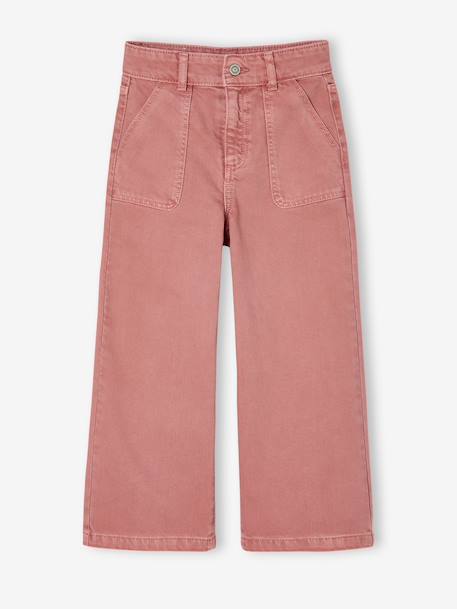 Pantalon fille large MorphogiK medium kaki+vieux rose - vertbaudet enfant 