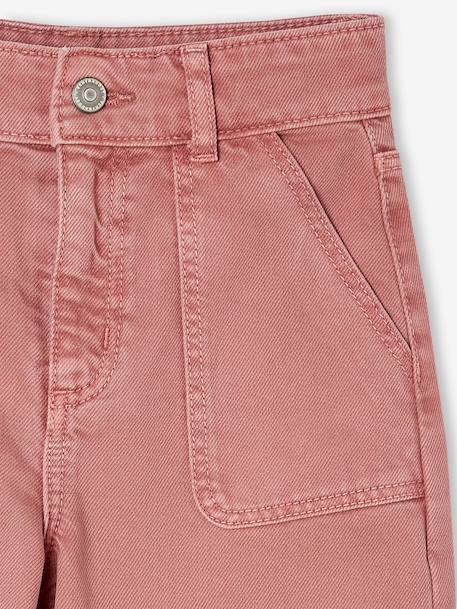 Pantalon fille large MorphogiK medium kaki+vieux rose - vertbaudet enfant 