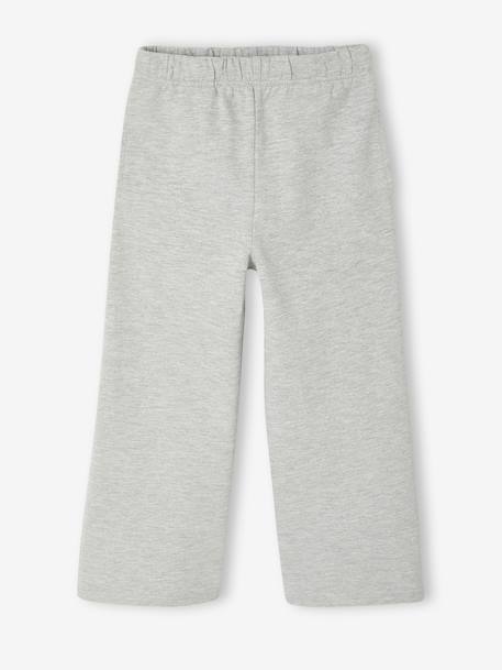 Ensemble fille sweat pantalon large gris chiné - vertbaudet enfant 