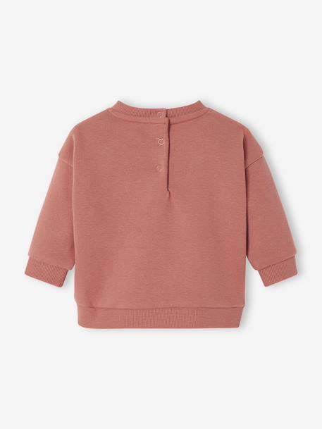 Sweat-shirt bébé fille message imprimé vieux rose - vertbaudet enfant 