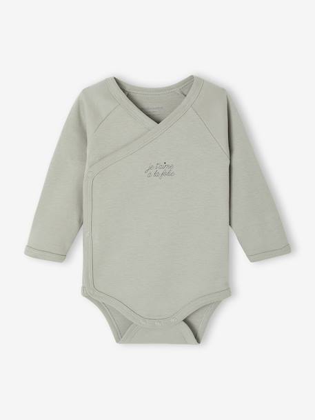 Lot de 5 bodies Basics ouverture naissance jaune pâle - vertbaudet enfant 