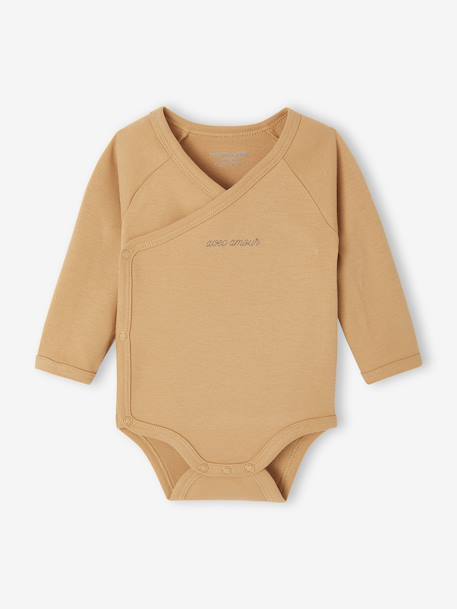 Lot de 5 bodies Basics ouverture naissance jaune pâle - vertbaudet enfant 