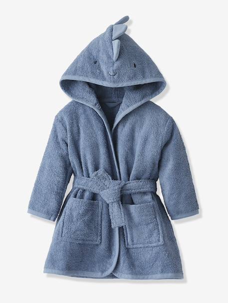 Personaliseerbare kinderbadjas KLEINE DINO Oeko-Tex® blauw - vertbaudet enfant 
