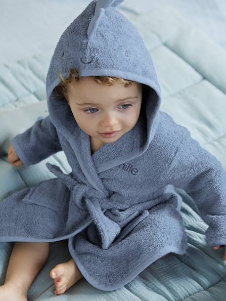 Personaliseerbare kinderbadjas KLEINE DINO Oeko-Tex® blauw - vertbaudet enfant 