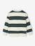 Sweat larges rayures garçon badge en bouclettes rayé bleu+rayé rouge+rayé vert - vertbaudet enfant 