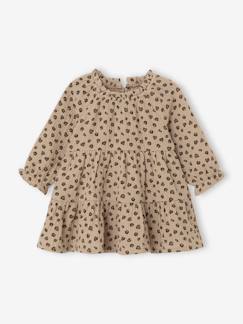 - Jurk voor babymeisjes met ruches van katoengaas