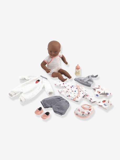 Koffer van Vanille, pop + accessoires DJECO blauw+wit - vertbaudet enfant 