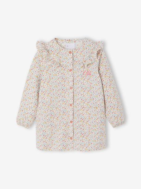 Tablier fille personnalisable à fleurs Bergamotte rose poudré - vertbaudet enfant 