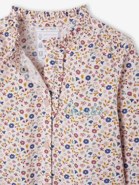 Tablier fille personnalisable à fleurs Lilibeth rose - vertbaudet enfant 