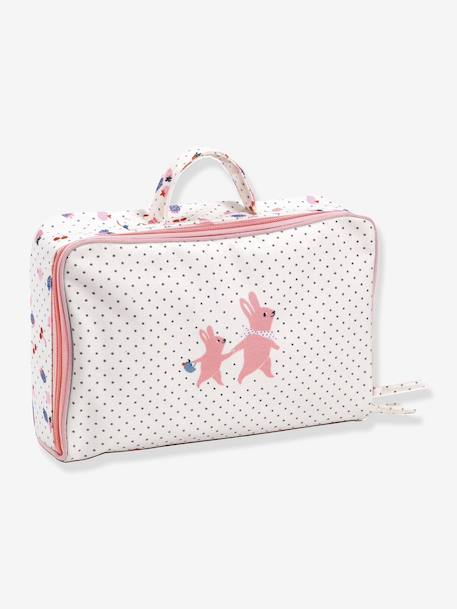 Koffer van Vanille, pop + accessoires DJECO blauw+wit - vertbaudet enfant 