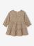 Robe bébé à volants en gaze de coton taupe+vert sauge+vieux rose - vertbaudet enfant 