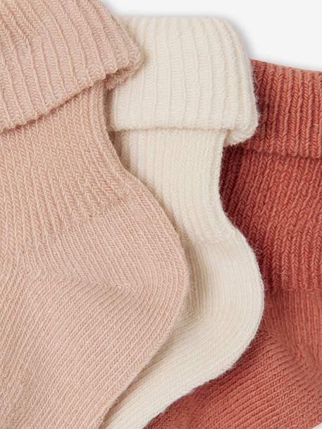 Lot de 3 paires de chaussettes bébé unies beige - vertbaudet enfant 