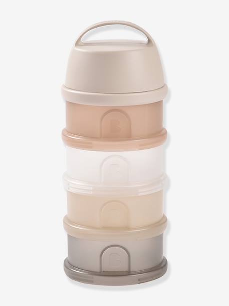 Melkdispenser met 4 vakken BEABA doorzichtig+grijs+groen+mineraalgrijs/roze+terracotta - vertbaudet enfant 