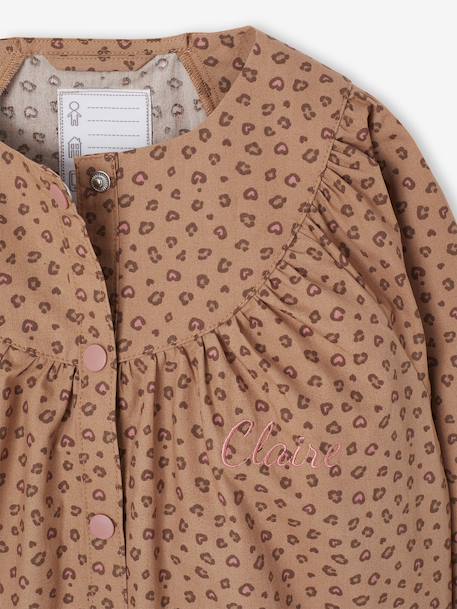 Tablier fille personnalisable léopard beige - vertbaudet enfant 