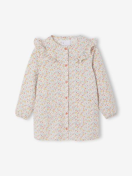 Tablier fille personnalisable à fleurs Bergamotte rose poudré - vertbaudet enfant 
