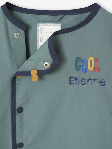 Tablier garçon personnalisable 'Cool school' bleu+bleu canard - vertbaudet enfant 