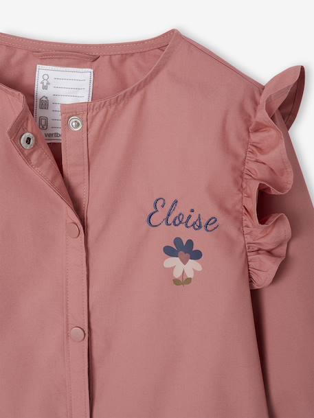 Tablier fille personnalisable Margot blush+vert émeraude - vertbaudet enfant 