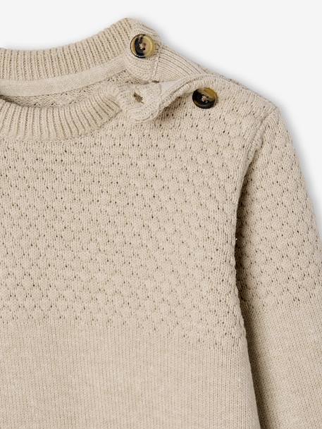 Jongenstrui met siersteek gemêleerd wit+nachtblauw - vertbaudet enfant 