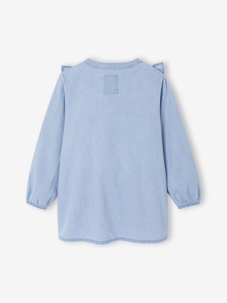 Tablier fille personnalisable chambray indigo - vertbaudet enfant 