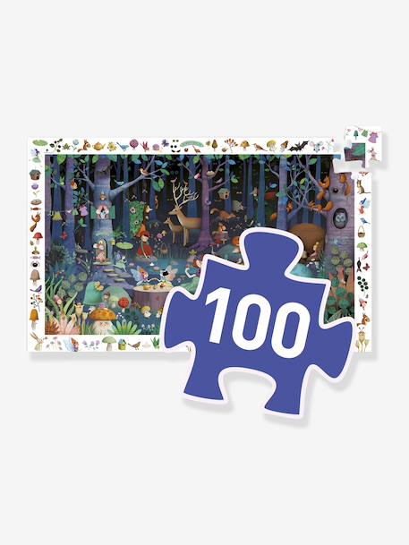Puzzel 100 stukjes Het magische bos DJECO MEERDERE KLEUREN - vertbaudet enfant 