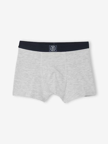 Lot 5 boxers unis garçon bleu - vertbaudet enfant 