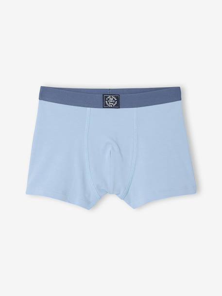 Lot 5 boxers unis garçon bleu - vertbaudet enfant 