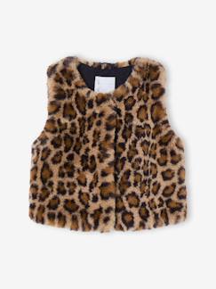 -Gilet sans manches fille fausse fourrure 